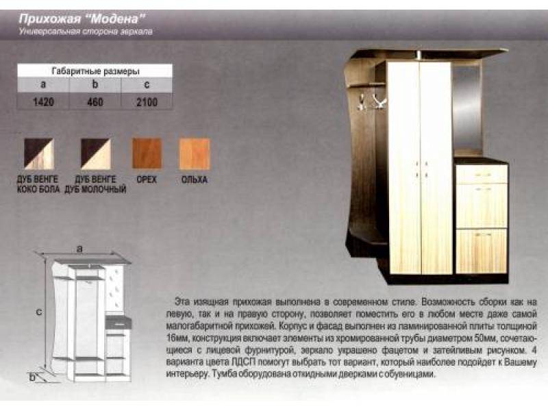 прихожая прямая модена в Санкт-Петербурге