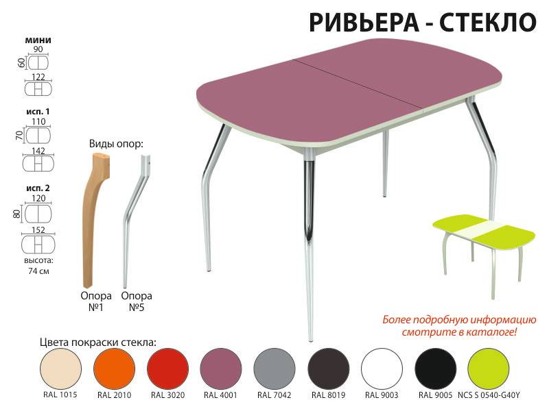 стол обеденный ривьера стекло в Санкт-Петербурге