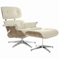 кресло eames style lounge chair & ottoman кремовое в Санкт-Петербурге