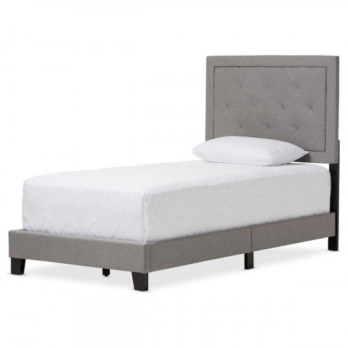 кровать paris linen upholstered gray 140х200 в Санкт-Петербурге