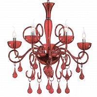 подвесная люстра ideal lux lilly sp5 rosso в Санкт-Петербурге