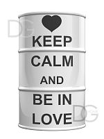 декоративная бочка keep calm and be in love m в Санкт-Петербурге