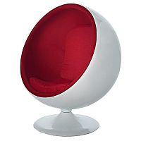 кресло-шар eero ball chair бело-красное в Санкт-Петербурге