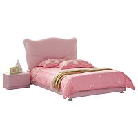 кровать pink leather kitty 120х200 в Санкт-Петербурге