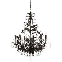 люстра 19th c. rococo iron & smoke crystal round чёрная в Санкт-Петербурге