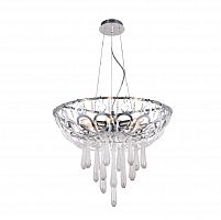 подвесная люстра crystal lux dorotea sp5 d450 chrome прозрачная в Санкт-Петербурге