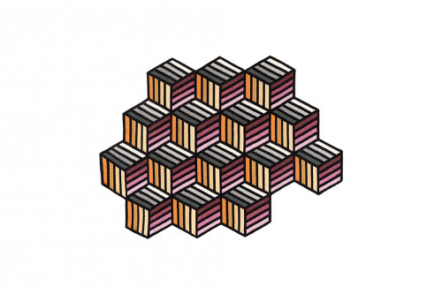 ковер parquet hexagon orange 305x188 от gan в Санкт-Петербурге