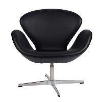 кресло arne jacobsen style swan chair черное в Санкт-Петербурге