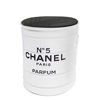 декоративная бочка- пуф chanel №5 white m в Санкт-Петербурге