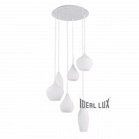 подвесная люстра ideal lux soft sp6 bianco в Санкт-Петербурге