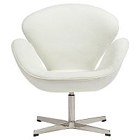 кресло swan chair кашемир белое в Санкт-Петербурге