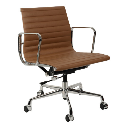 кресло eames style коричневая кожа в Санкт-Петербурге