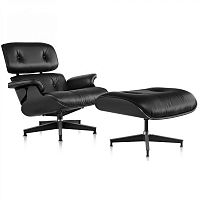 кресло eames style lounge chair черное в Санкт-Петербурге