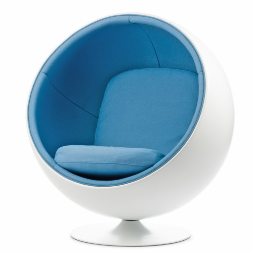 кресло ball chair бело-синее в Санкт-Петербурге