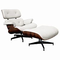 кресло lounge chair & ottoman белое в Санкт-Петербурге