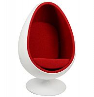 кресло ovalia egg style chair красное в Санкт-Петербурге