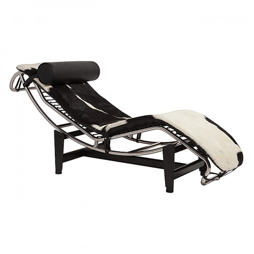 шезлонг chaise longue lc4 черно-белый в Санкт-Петербурге