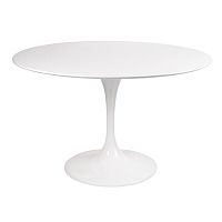 стол eero saarinen style tulip table mdf d110 глянцевый белый в Санкт-Петербурге