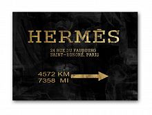 постер hermes без рамки, черный, а4 в Санкт-Петербурге