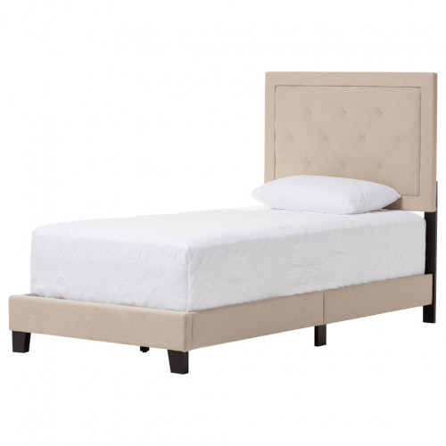 кровать paris linen upholstered beige 120х200 в Санкт-Петербурге