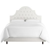 кровать двуспальная 180х200 белая с каретной стяжкой harvey tufted white в Санкт-Петербурге