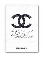 постер drink champagne. coco chanel а3 в Санкт-Петербурге