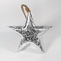 игрушка на елку звезда серебряная snow star, 15х15х2,5 см в Санкт-Петербурге