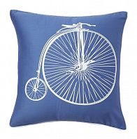 подушка с ретро-велосипедом retro bicycle blue в Санкт-Петербурге