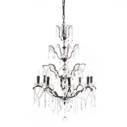 люстра maria theresa grande 8 lamps чёрная, прозрачная в Санкт-Петербурге