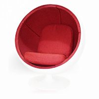 кресло ball chair бело-красное в Санкт-Петербурге