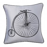 подушка с ретро-велосипедом retro bicycle grey в Санкт-Петербурге