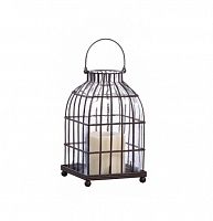 подсвечник-фонарь металлический клетка bird in cage ii, 22 см в Санкт-Петербурге