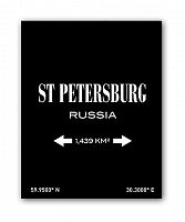 постер st.petersburg а4 (черный) в Санкт-Петербурге