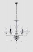 подвесная люстра crystal lux monica sp6 chrome/transparent в Санкт-Петербурге