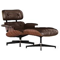 кресло lounge chair & ottoman коричневое в Санкт-Петербурге