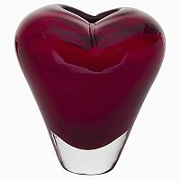 ваза стеклянная (красная) heart 12*9*13 в Санкт-Петербурге