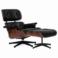 кресло eames style lounge chair & ottoman черное в Санкт-Петербурге