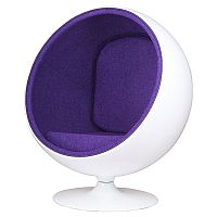 кресло eero ball chair бело-фиолетовое в Санкт-Петербурге