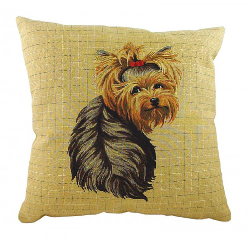 подушка с фото йоркширского терьера yorkie sitting в Санкт-Петербурге
