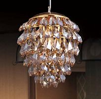 подвесной светильник crystal lux charme sp3+3 led gold/amber в Санкт-Петербурге