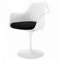 стул eero saarinen style tulip armchair черная подушка в Санкт-Петербурге