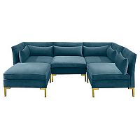 диван zara sectional угловой синий в Санкт-Петербурге