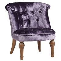 кресло sophie tufted slipper chair вельвет фиолетовое в Санкт-Петербурге