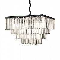 люстра odeon square черное основание, прозрачное стекло в Санкт-Петербурге