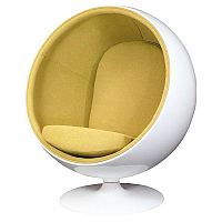 кресло eero ball chair бело-горчичное в Санкт-Петербурге