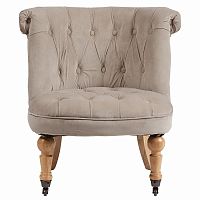 кресло amelie french country chair серо-бежевое в Санкт-Петербурге