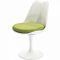 стул eero saarinen style tulip chair зеленая подушка в Санкт-Петербурге