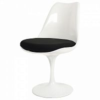 стул eero saarinen style tulip chair черная подушка в Санкт-Петербурге