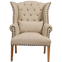 кресло quinn tufted armchair бежевое в Санкт-Петербурге