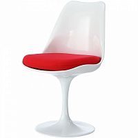 стул eero saarinen style tulip chair красная подушка в Санкт-Петербурге